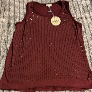 Hayden Women's Burgundy Studded Top